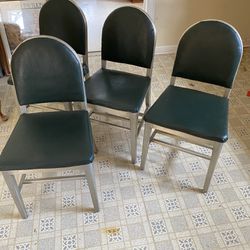 Antique Submarine Cafeteria Chairs Made By Good Farm