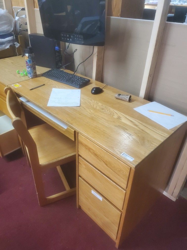 DESK, CHAIR AND DRESSER COMBO SET