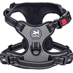 PoyPet No Pull Dog Harness, No Choke Front Lead Reflective Harness, Small