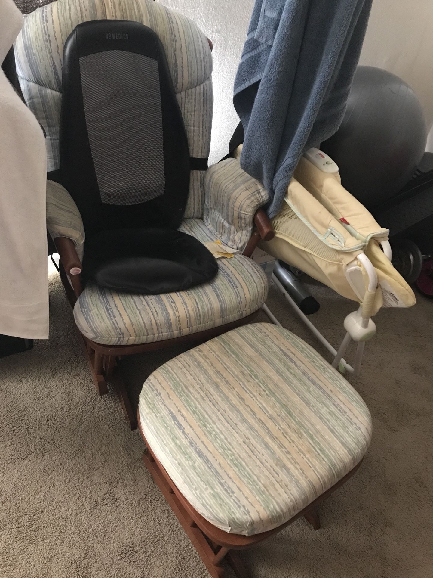 Rocking chair with foot rest