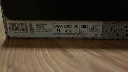 Air Jordan 5 retro og size 9,5