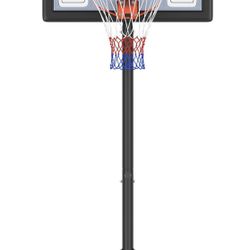 Yohood Basketball Hoop Outdoor 10ft Adjustable, Portable Basketball Hoop Goal System for Kids Youth and Adults
