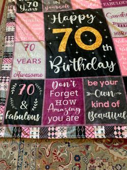 70th Birthday Throw