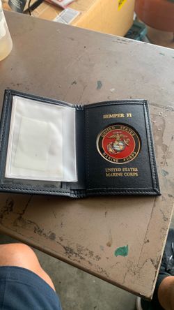 Marines, genuine, leather wallet