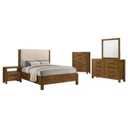 4 Pc Casual Rustic Queen Bedroom set Plus Chest Freee!!!