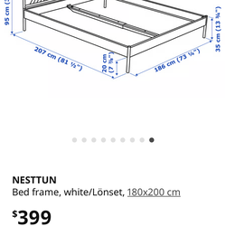 IKEA Bed frame Queen LIKE NEW  Complete Assembly