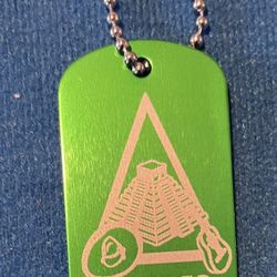 Green Metal Mexico Keychain