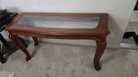 Long brown table