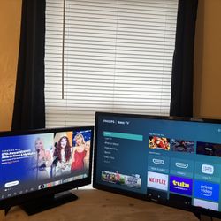 22’ insignia & 35” Philips Roku