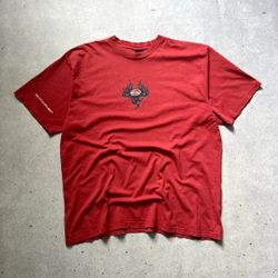 Vintage 90s Quiksilver Surf Reflective T Shirt Surfing Streetwear Y2K