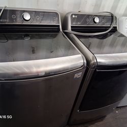 lg washer and dryer set electric extra large capacity jumbo size topload