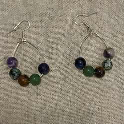Teardrop Stone Handcrafted Earrings