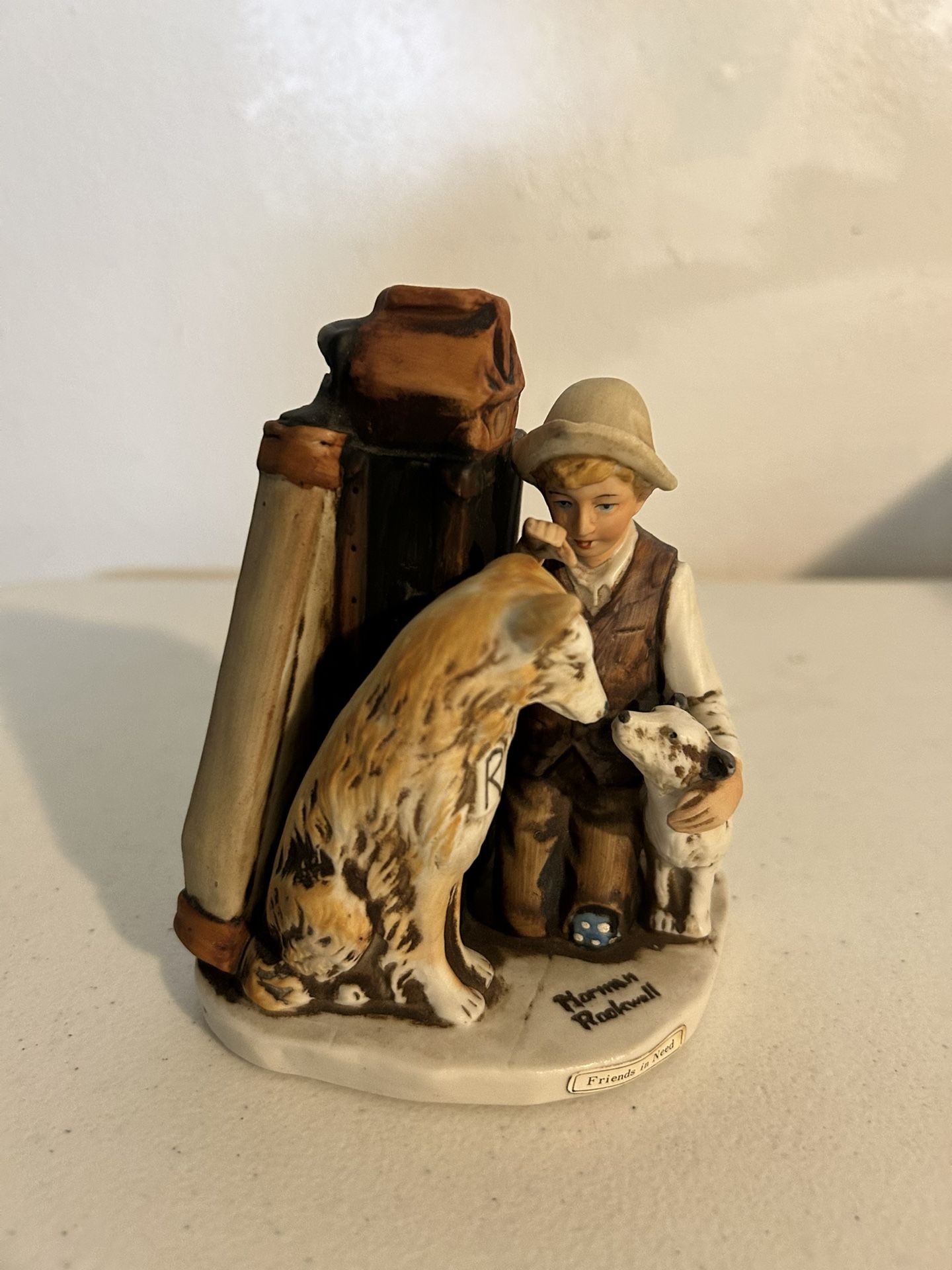 Norman Rockwell Statue Friends In Need