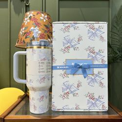 stanley (Beautiful Gift Box Packaging),1pcs Co Branded 40 Ounce Stainless Steel Water Bottle, Double Wall Vacuum Insulated Portable Drinking Cup, Trav