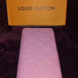 LV Clutch Zippy Wallet Pink 