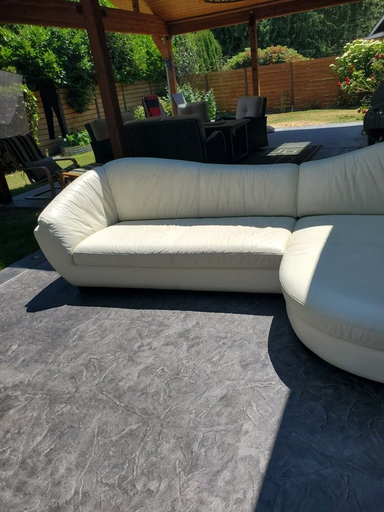 White Leather Sofa