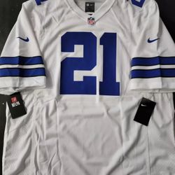 New Men's Dallas Cowboys Ezekiel Elliott #21 Nike Game Jersey White St (contact info removed)25