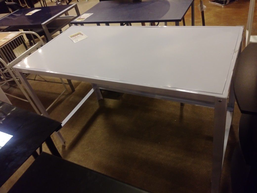 Large White Metal Desk