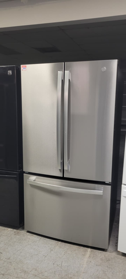 GE French Door Fridge – Stainless, Bottom Freezer