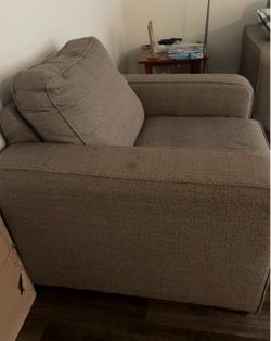2 Beige Fabric chairs