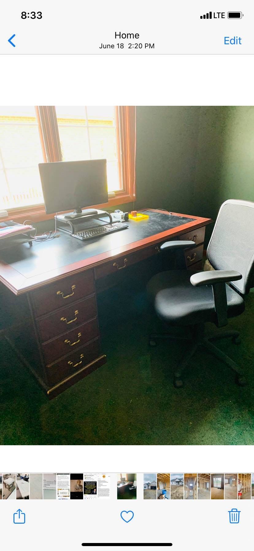 Office desk and chair excellent condition