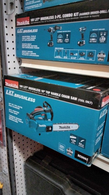 MAKITA 18V LXT BRUSHLESS 10" TOP HANDLE CHAIN SAW (TOOL ONLY)