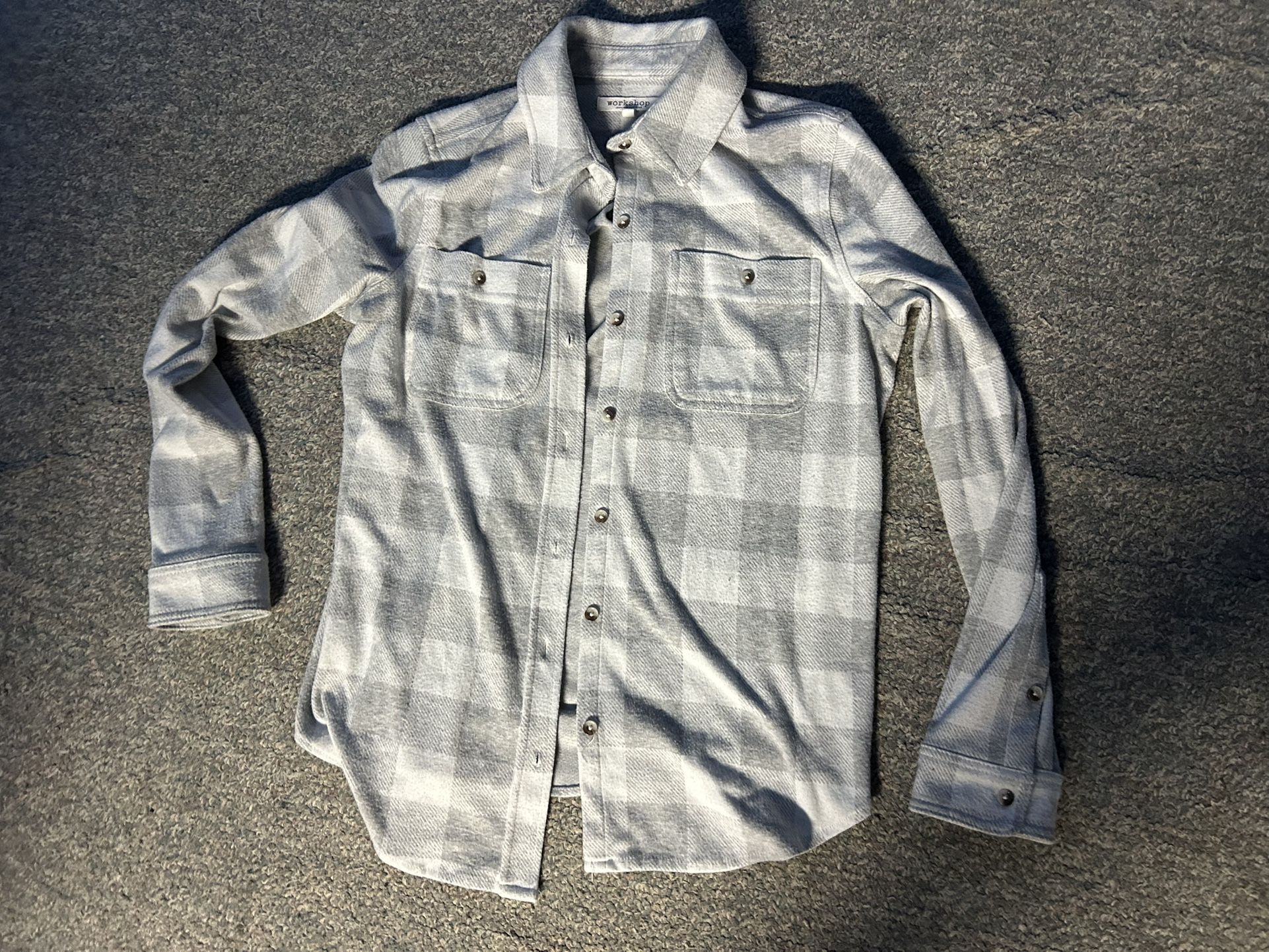 Women's Grey and white flannel shirt size medium