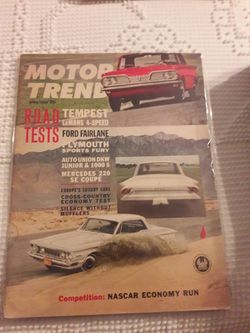 Vintage 1962 motor trend April