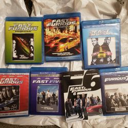 Fast And The  Furius 1-7 Blu Ray's for Sale 