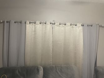 Gray and Gold Curtains w/rod