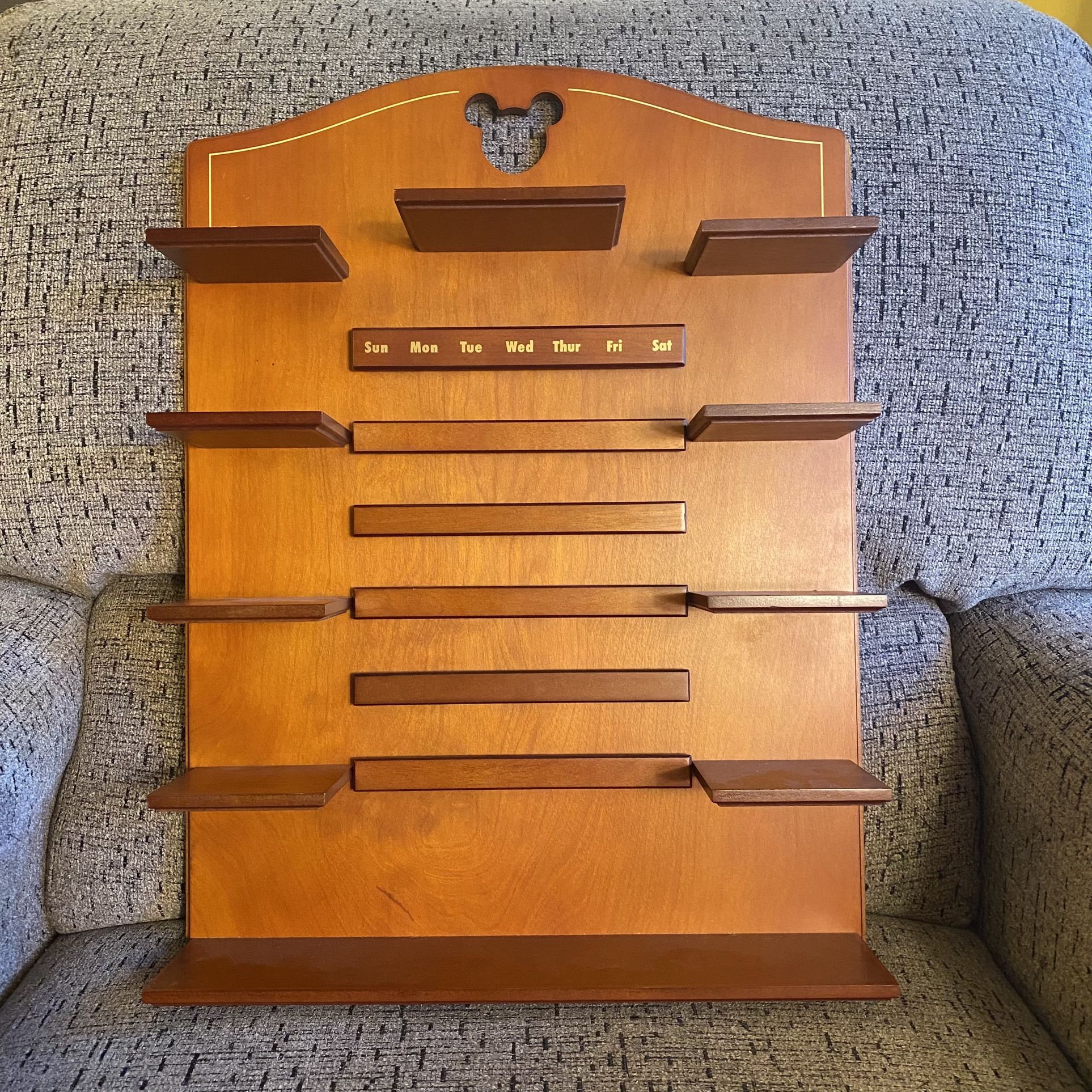 Disney Perpetual Calendar Wood Display Shelf Only