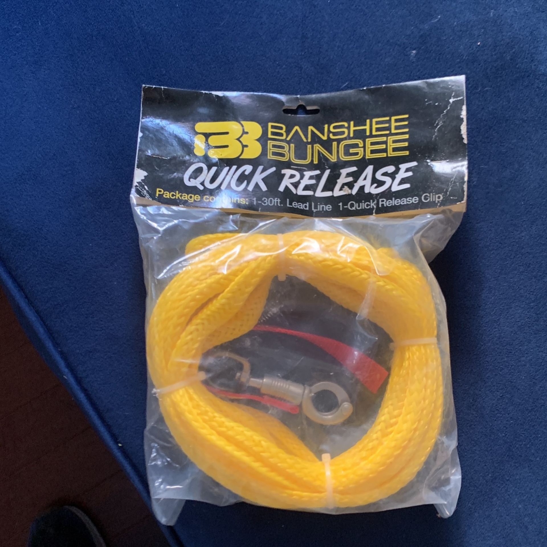 New Quick Release From Banshee Bungee Snowboard Skimboard Water 1-30ft.Lead line