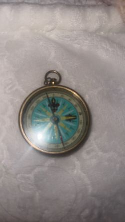 Brass pocket compass