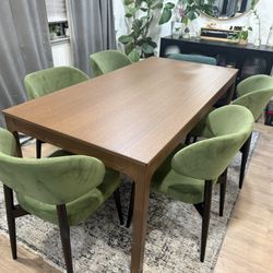 Dining Table, Extendable, 3ft x 6ft ->8ft Oak Brown 