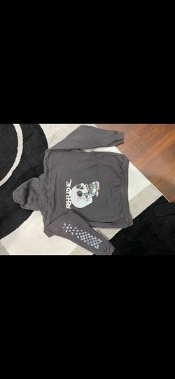 Rhude grey skull rainbow hoody hoodie sweatshirt XL