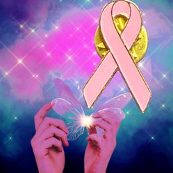 Vintage 1990s Pink Breast Cancer Awareness Ribbon Enamel Lapel Pin, 0.5x1”