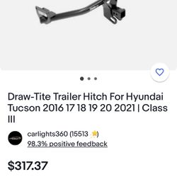 Draw-Tite Trailer Hitch For Hyundai Tucson 2016 17 18 19 20 2021