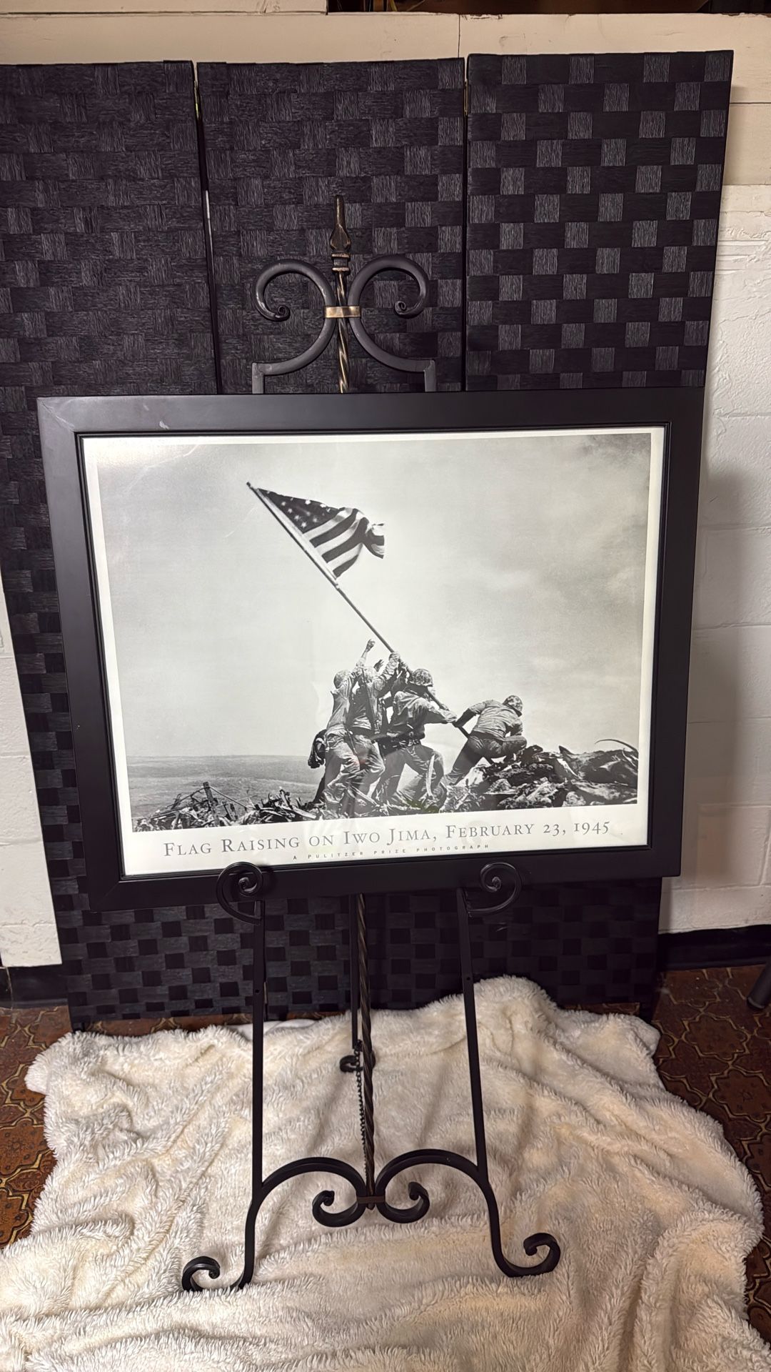 Iwo Jima Flag Raising - Framed Picture