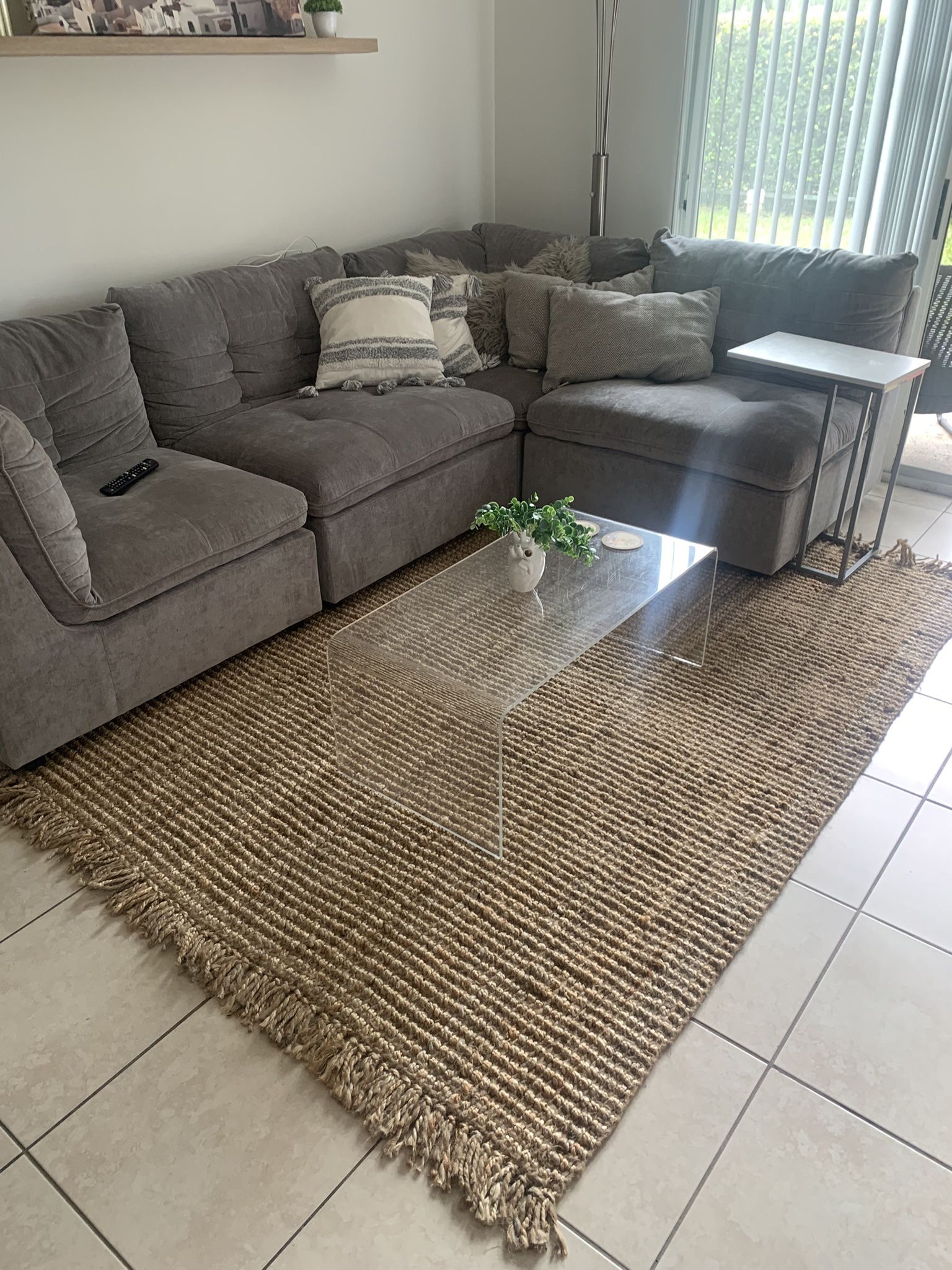 Grey Modular Sectional 4 Piece