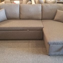 Brand New 87" x 57" Gray Or Black Linen Convertible Sofa Bed
