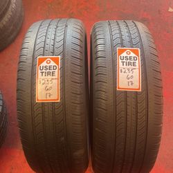 2 Used Tires 235 60 17 Michelin