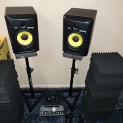 KRK Studio Monitors / Amplifier / Sound Treatment