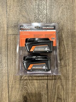 Ridgid 4ah Maximum Output Twin Pack Batteries