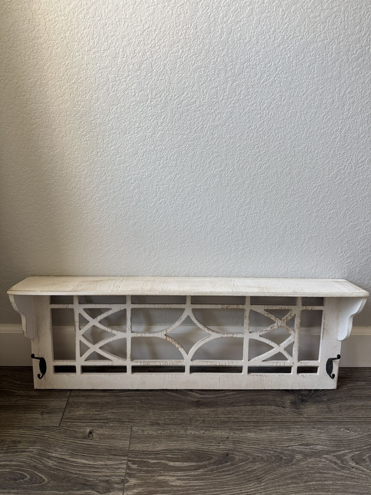 Decorative Wall Shelf with Hooks