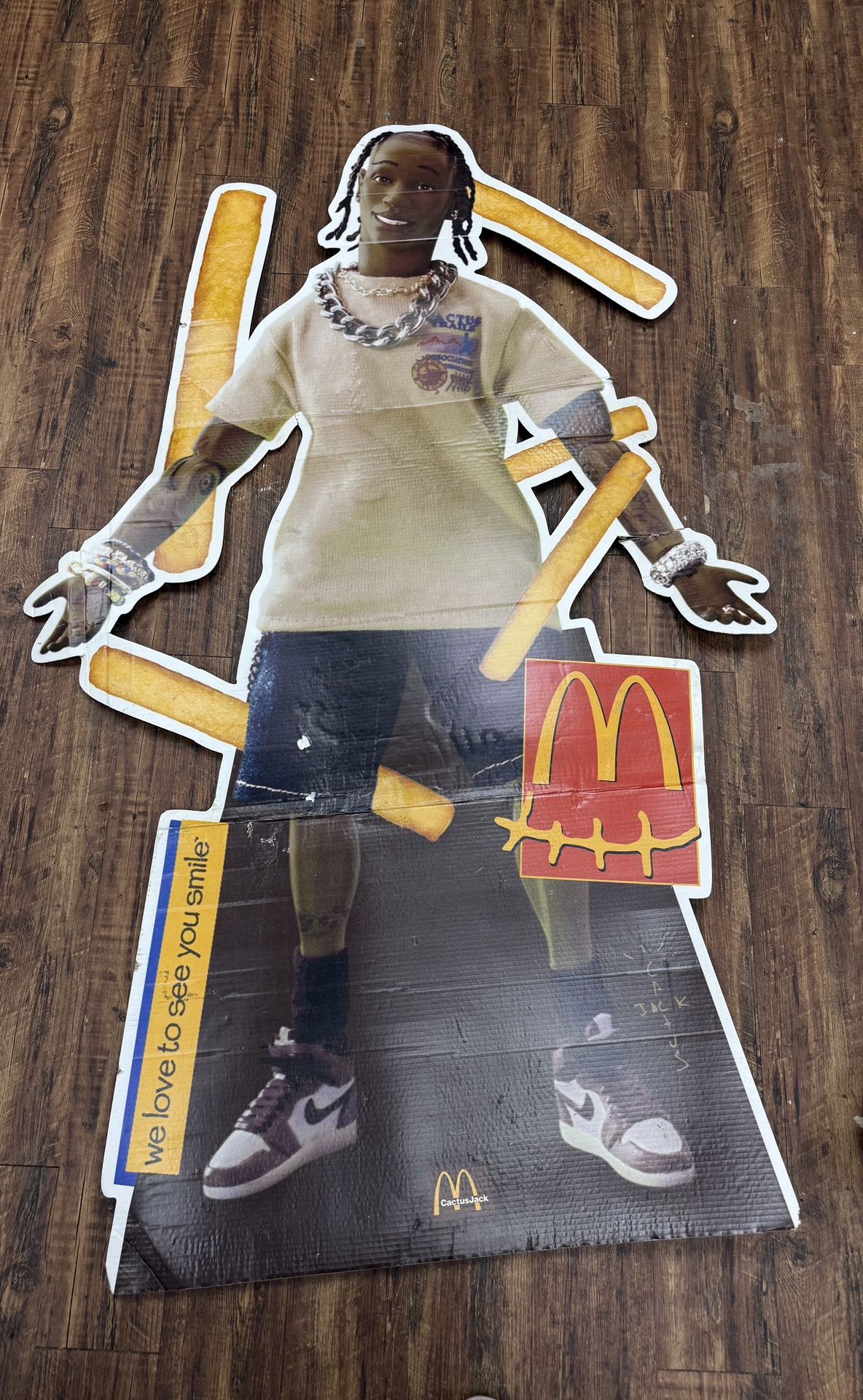 Travis Scott x McDonald's Cactus Jack Cutout Poster Merchandise 6-Foot