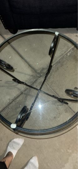 Round Glass Top Coffee Table