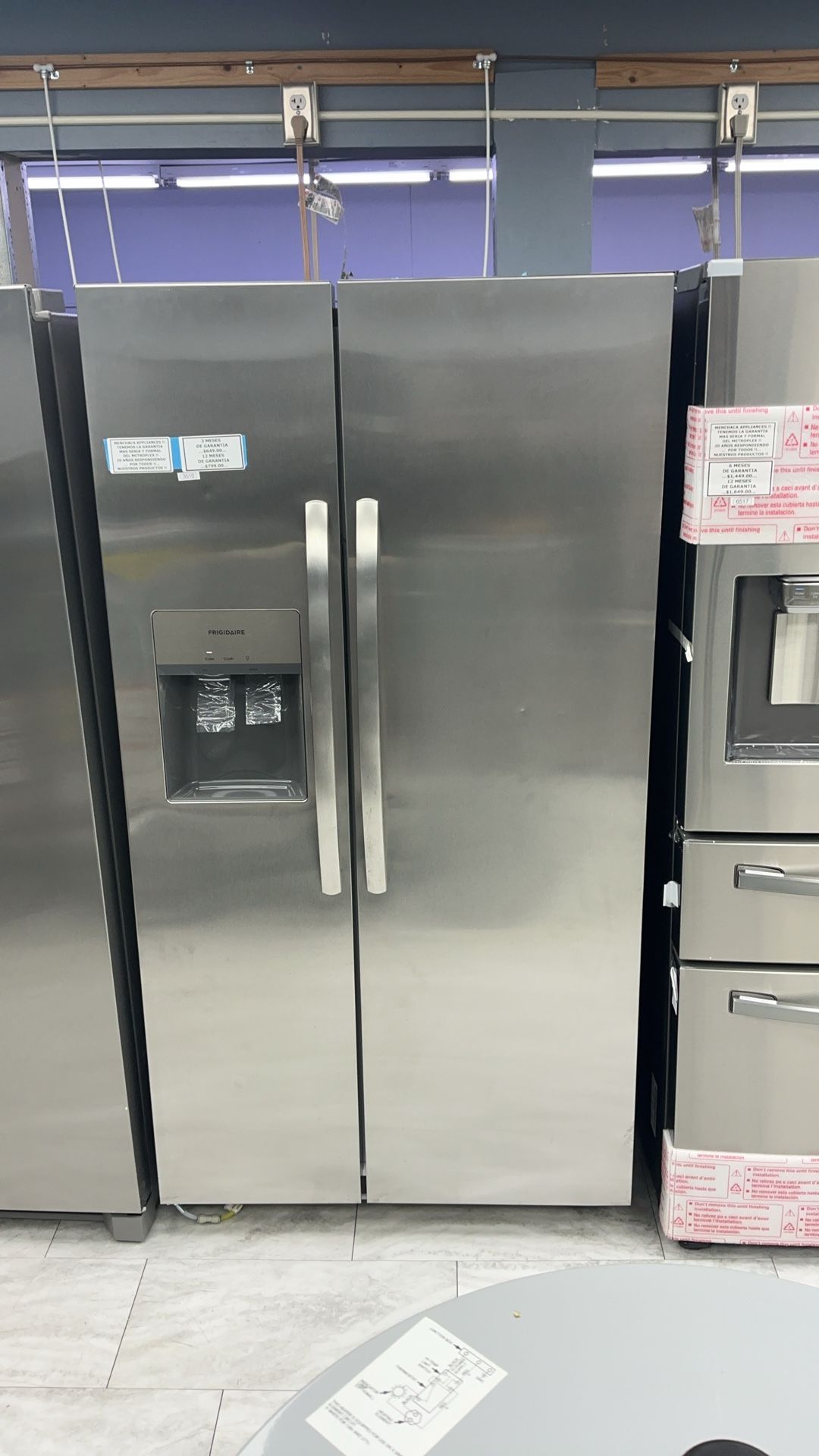 New Refrigerator Refrigerador nuevo Warranty Garantia Por Escrito 20 años Garantizando cada producto que vendemos