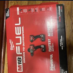 M18 FUEL 18V Lithium-Ion Brushless Cordless Hammer Drill and Impact Driver Combo Kit (2-Tool) with 2 Batteries