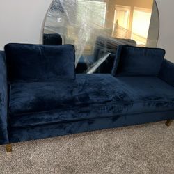 2 Beautiful Deep Blue Sofa Sets 