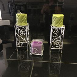 Candle holders and candles